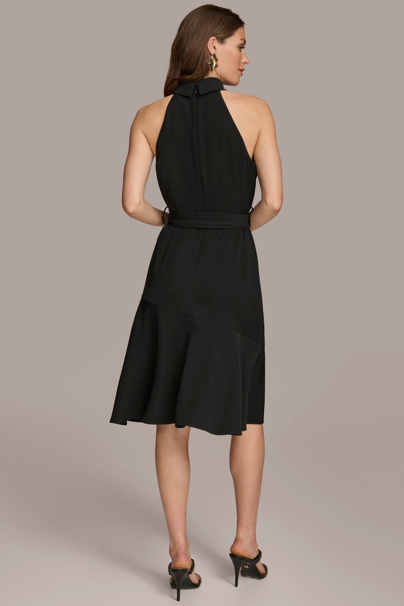 (image for) INGENIOUS HALTER NECK A LINE DRESS WITH BELT